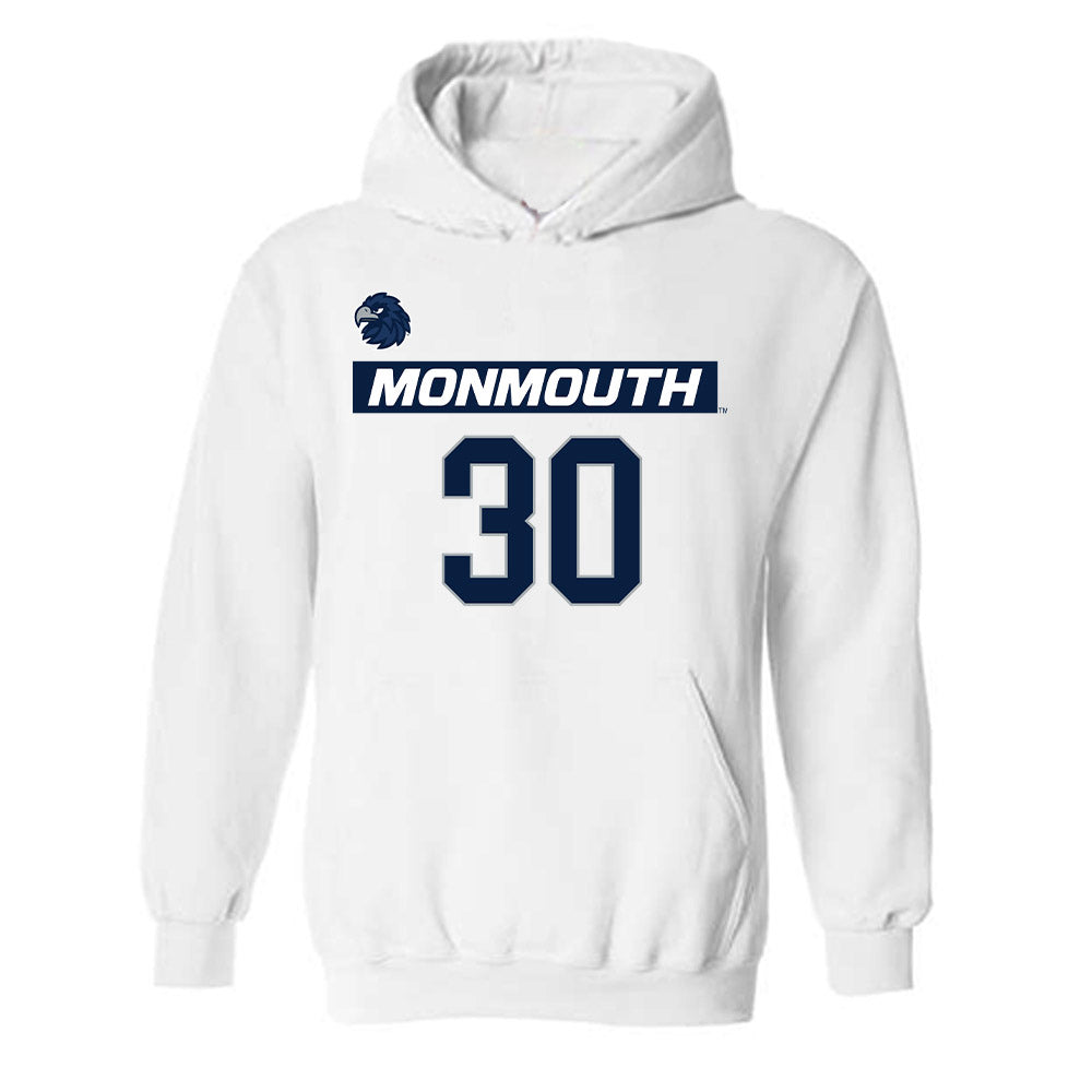 Monmouth - NCAA Men's Lacrosse : Tommy Heller - Replica Shersey Hooded Sweatshirt-0