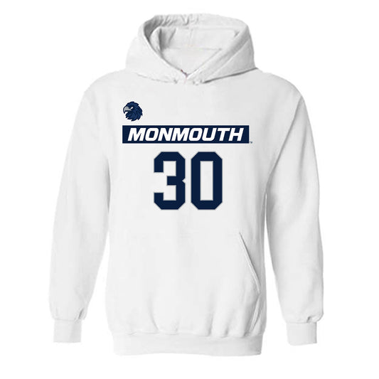 Monmouth - NCAA Men's Lacrosse : Tommy Heller - Replica Shersey Hooded Sweatshirt-0