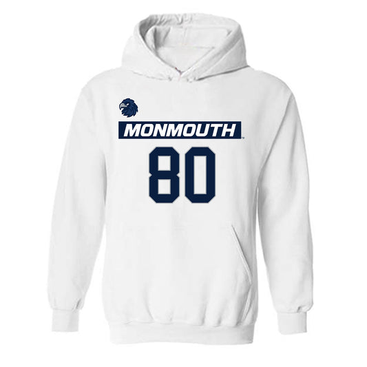 Monmouth - NCAA Men's Lacrosse : Lincoln Oles - Replica Shersey Hooded Sweatshirt-0