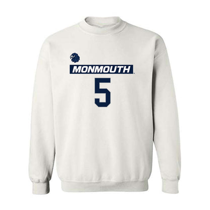 Monmouth - NCAA Men's Lacrosse : Ethan Cronk - Replica Shersey Crewneck Sweatshirt-0