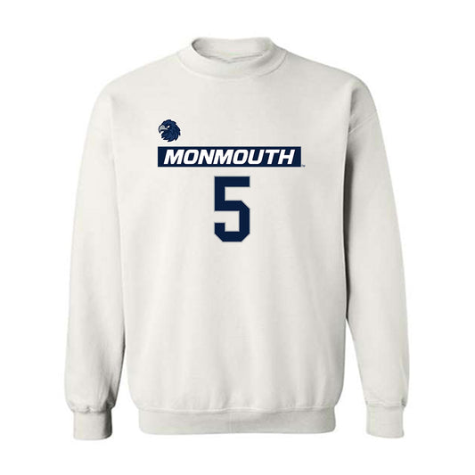 Monmouth - NCAA Men's Lacrosse : Ethan Cronk - Replica Shersey Crewneck Sweatshirt-0