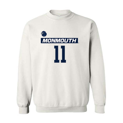 Monmouth - NCAA Men's Lacrosse : Sean Ketchen - Replica Shersey Crewneck Sweatshirt-0