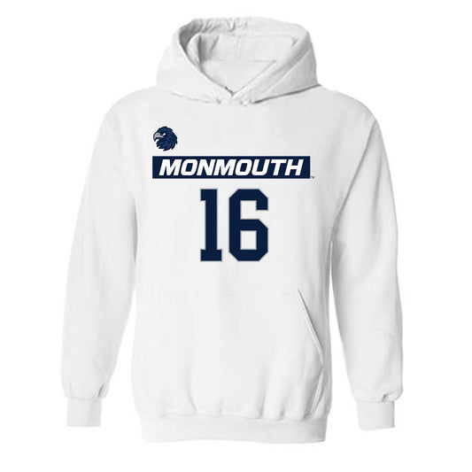 Monmouth - NCAA Men's Lacrosse : Daniel Boyer - Replica Shersey Hooded Sweatshirt-0