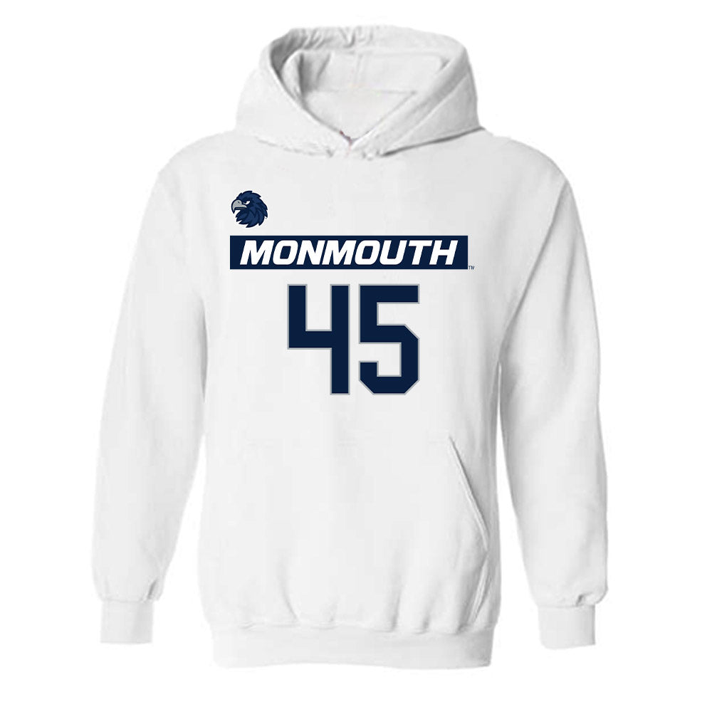 Monmouth - NCAA Men's Lacrosse : Mitch Boudreau - Replica Shersey Hooded Sweatshirt-0