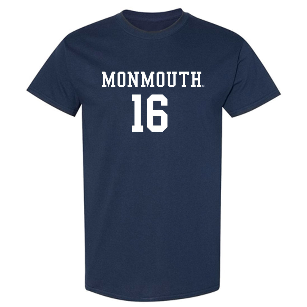 Monmouth - NCAA Men's Soccer : Colin Volpe - Blue T-Shirt-0
