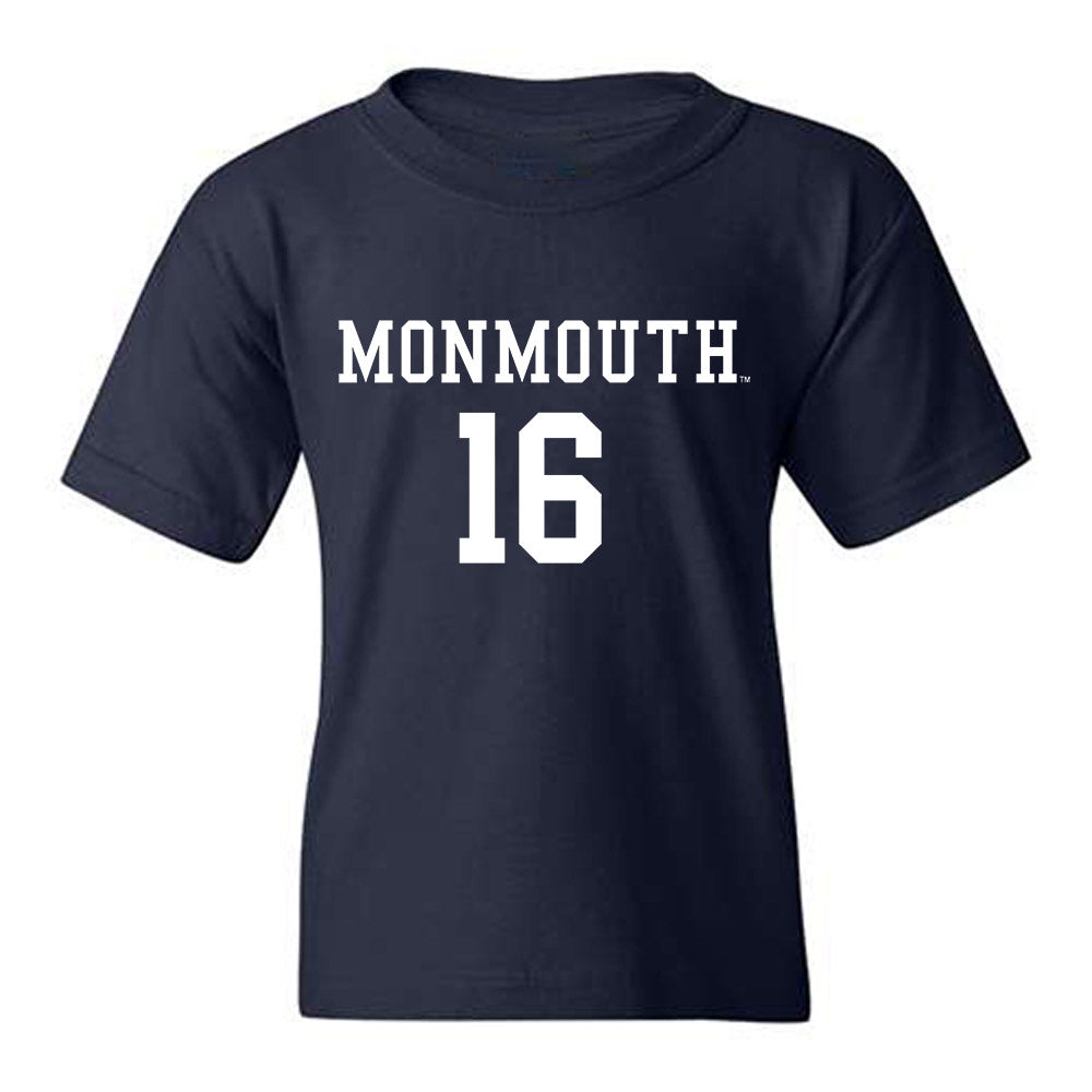 Monmouth - NCAA Men's Soccer : Colin Volpe - Blue Youth T-Shirt-0