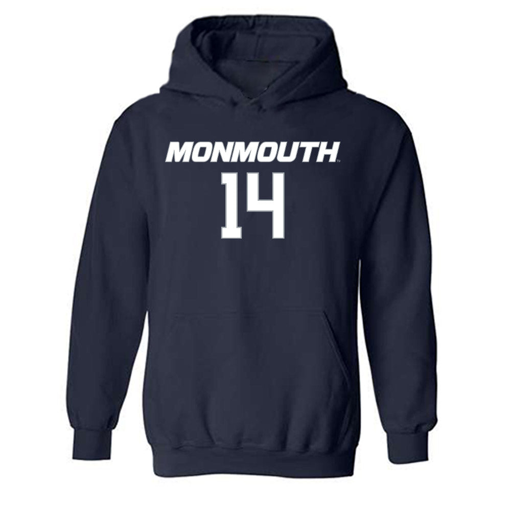 Monmouth - NCAA Women's Basketball : Kellyn Preira - Replica Shersey Hooded Sweatshirt-0