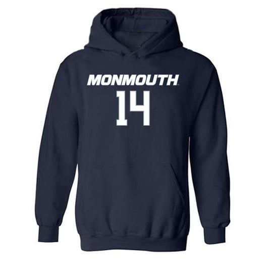 Monmouth - NCAA Women's Basketball : Kellyn Preira - Replica Shersey Hooded Sweatshirt-0