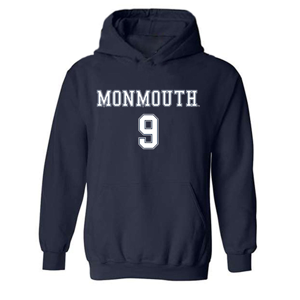 Monmouth - NCAA Women's Soccer : Chloe Messer - Replica Shersey Hooded Sweatshirt-0