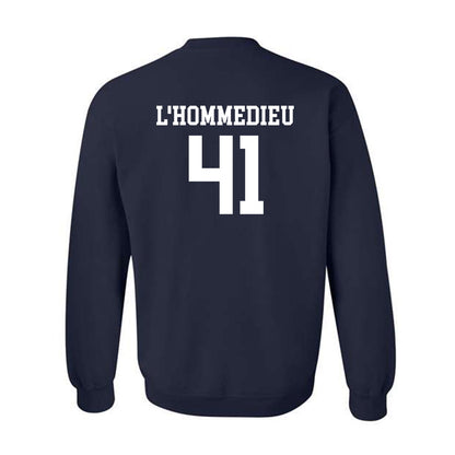 Monmouth - NCAA Men's Lacrosse : Benjamin L'Hommedieu - Classic Shersey Crewneck Sweatshirt-1