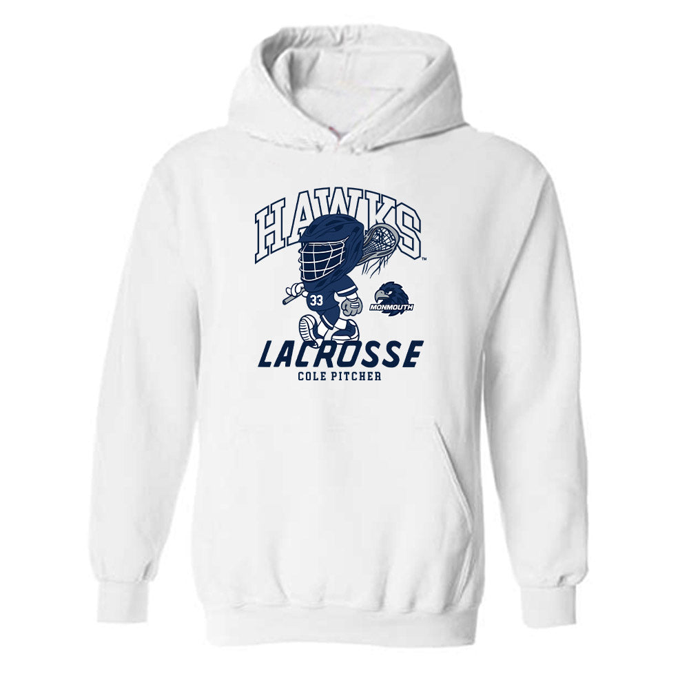 Monmouth - NCAA Men's Lacrosse : Cole Pitcher - Fashion Shersey Hooded Sweatshirt