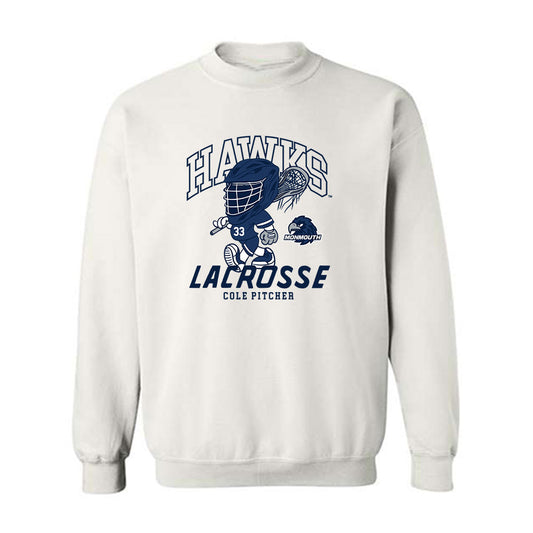 Monmouth - NCAA Men's Lacrosse : Cole Pitcher - Fashion Shersey Crewneck Sweatshirt