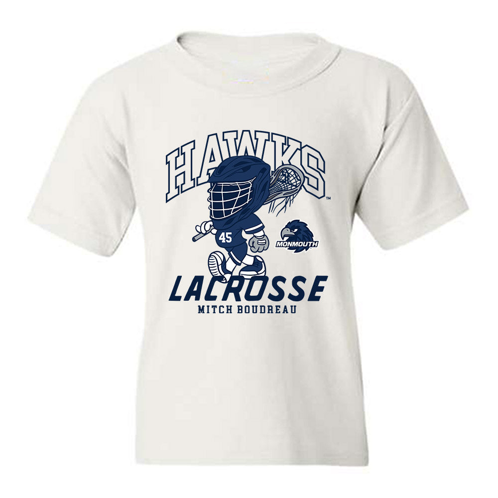 Monmouth - NCAA Men's Lacrosse : Mitch Boudreau - Fashion Shersey Youth T-Shirt-0