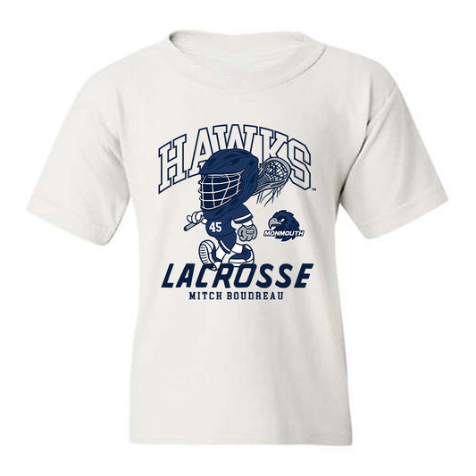 Monmouth - NCAA Men's Lacrosse : Mitch Boudreau - Fashion Shersey Youth T-Shirt-0