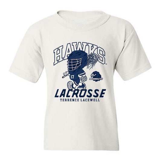 Monmouth - NCAA Men's Lacrosse : Terrence Lacewell - Fashion Shersey Youth T-Shirt-0