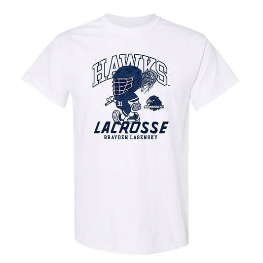 Monmouth - NCAA Men's Lacrosse : Brayden Lasensky - Fashion Shersey T-Shirt-0