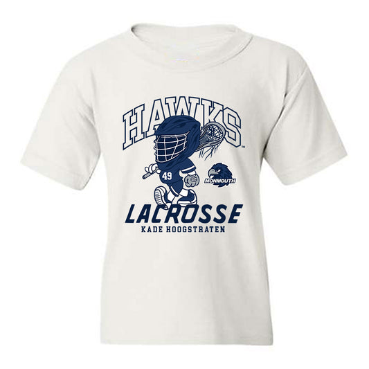 Monmouth - NCAA Men's Lacrosse : Kade Hoogstraten - Fashion Shersey Youth T-Shirt-0