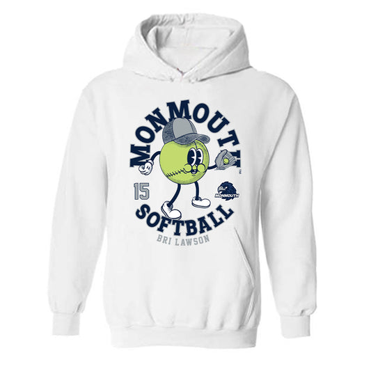 Monmouth - NCAA Softball : Bri Lawson - Fashion Shersey Hooded Sweatshirt-0