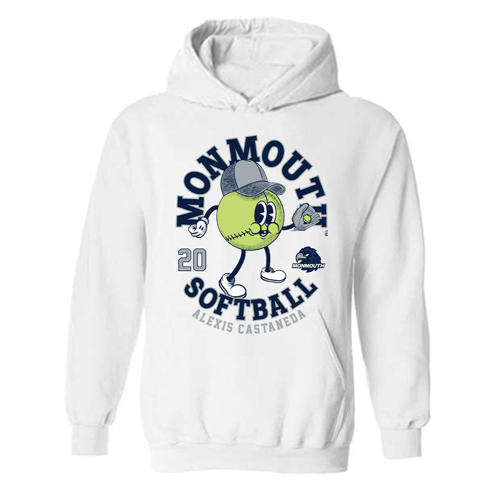 Monmouth - NCAA Softball : Alexis Castaneda - Fashion Shersey Hooded Sweatshirt