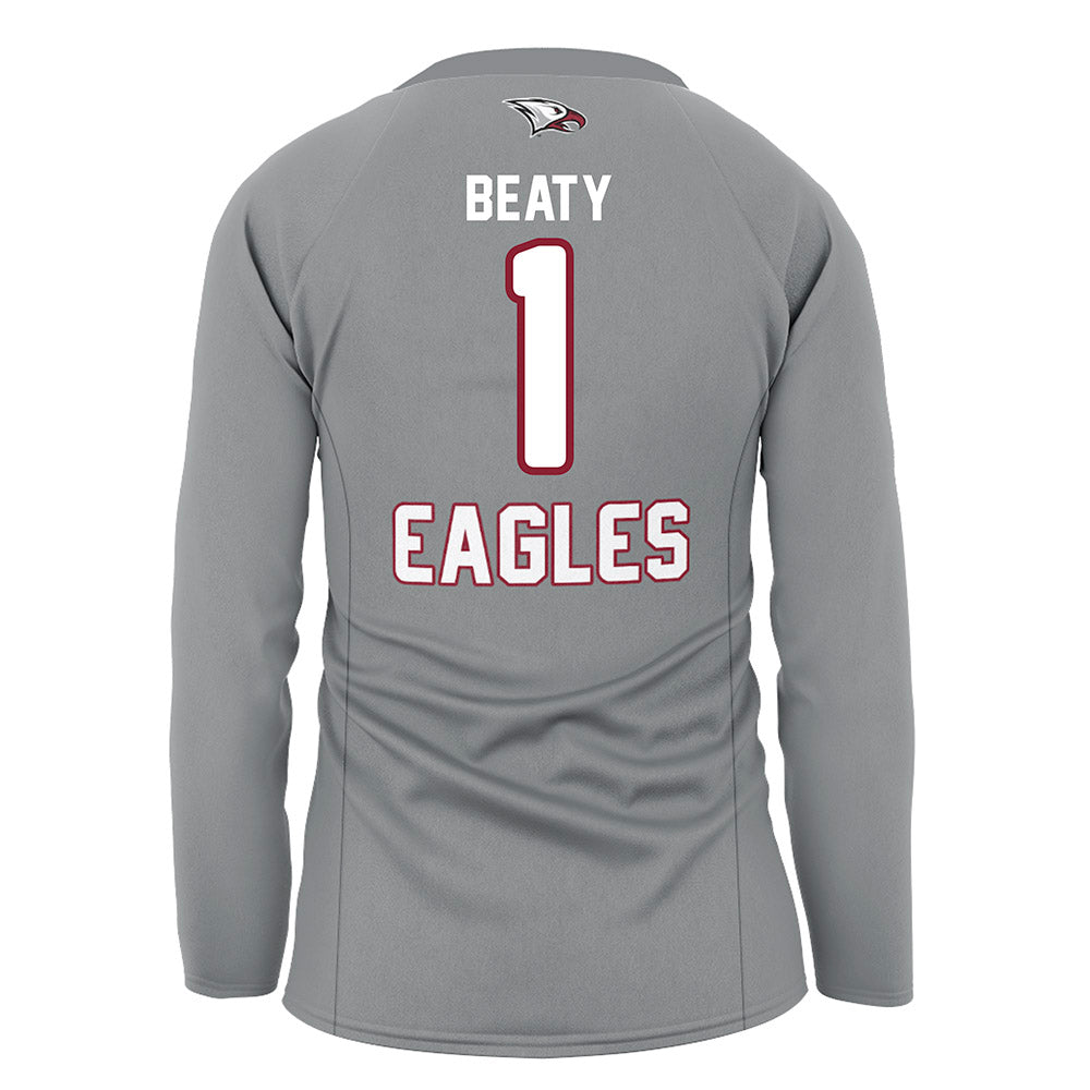 NCCU - NCAA Women's Volleyball : LeAnna Beaty - Grey Volleyball Jersey-1