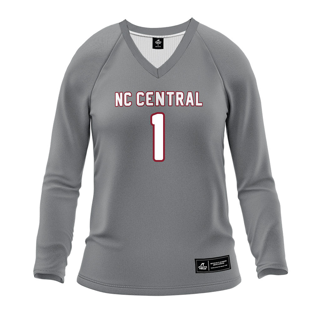 NCCU - NCAA Women's Volleyball : LeAnna Beaty - Grey Volleyball Jersey-0