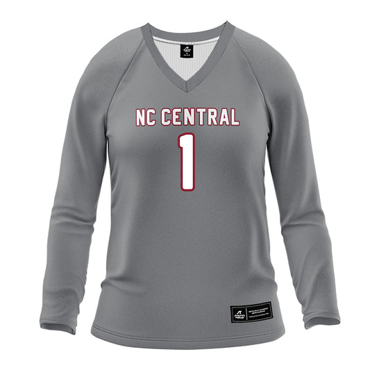 NCCU - NCAA Women's Volleyball : LeAnna Beaty - Grey Volleyball Jersey-0