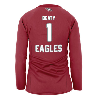NCCU - NCAA Women's Volleyball : LeAnna Beaty - Maroon Volleyball Jersey-1