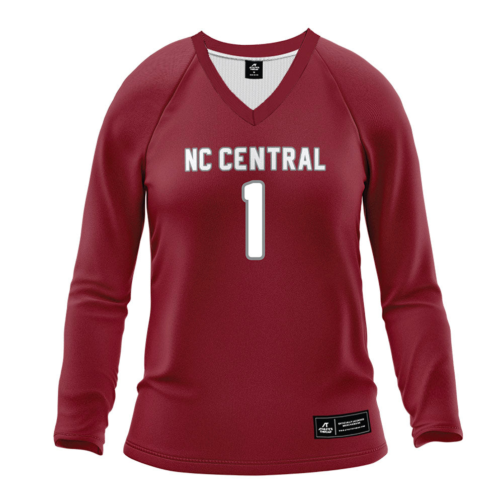 NCCU - NCAA Women's Volleyball : LeAnna Beaty - Maroon Volleyball Jersey-0