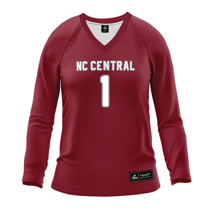 NCCU - NCAA Women's Volleyball : LeAnna Beaty - Maroon Volleyball Jersey-0