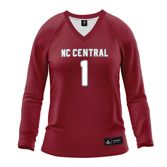 NCCU - NCAA Women's Volleyball : LeAnna Beaty - Maroon Volleyball Jersey-0