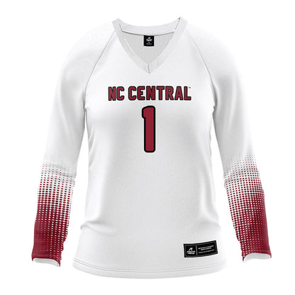 NCCU - NCAA Women's Volleyball : LeAnna Beaty - White Volleyball Jersey-0