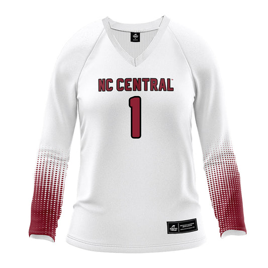 NCCU - NCAA Women's Volleyball : LeAnna Beaty - White Volleyball Jersey-0