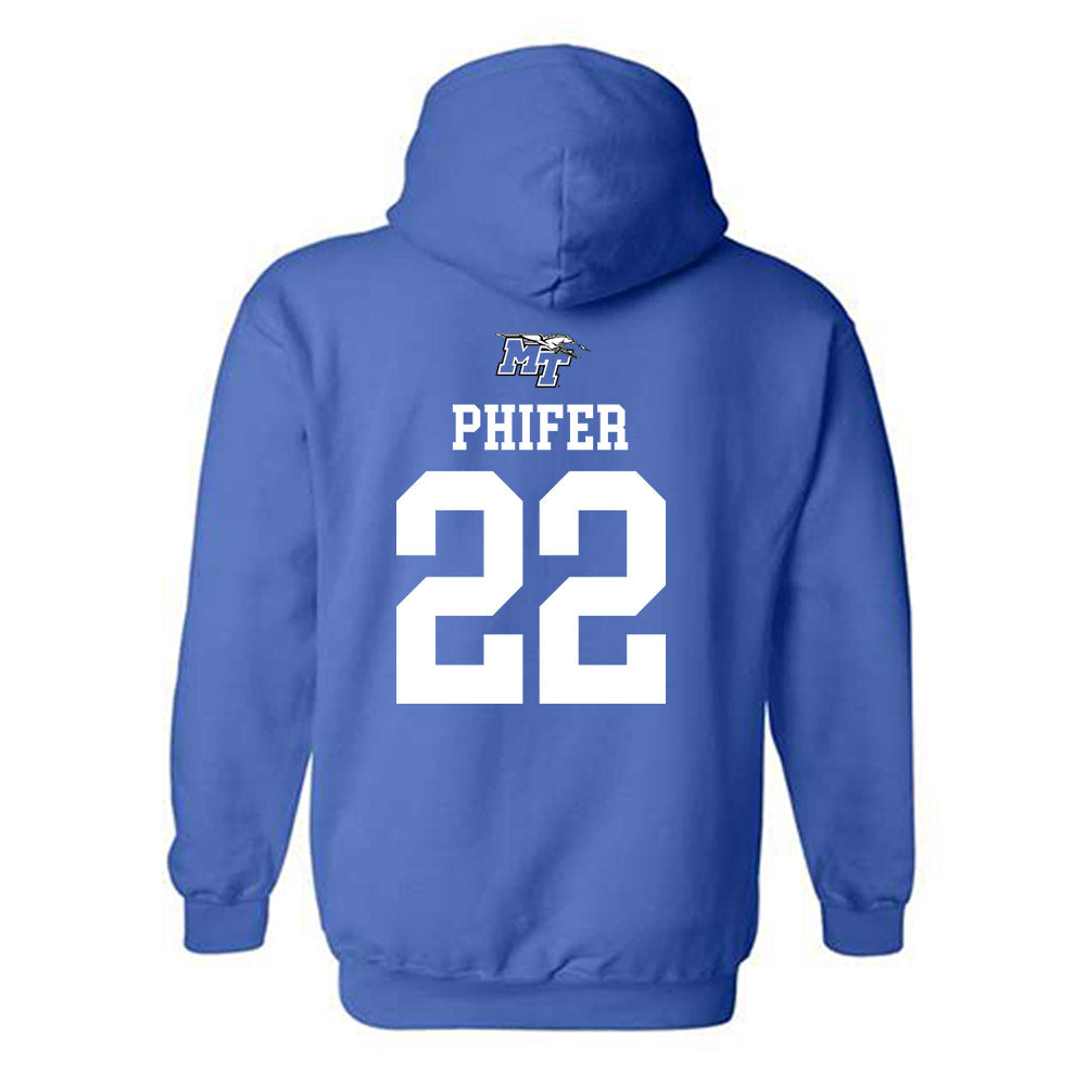 MTSU - NCAA Women's Basketball : Macie Phifer - Replica Shersey Hooded Sweatshirt-1