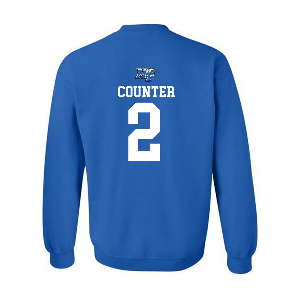 MTSU - NCAA Men's Basketball : Jlynn Counter - Replica Shersey Crewneck Sweatshirt-1