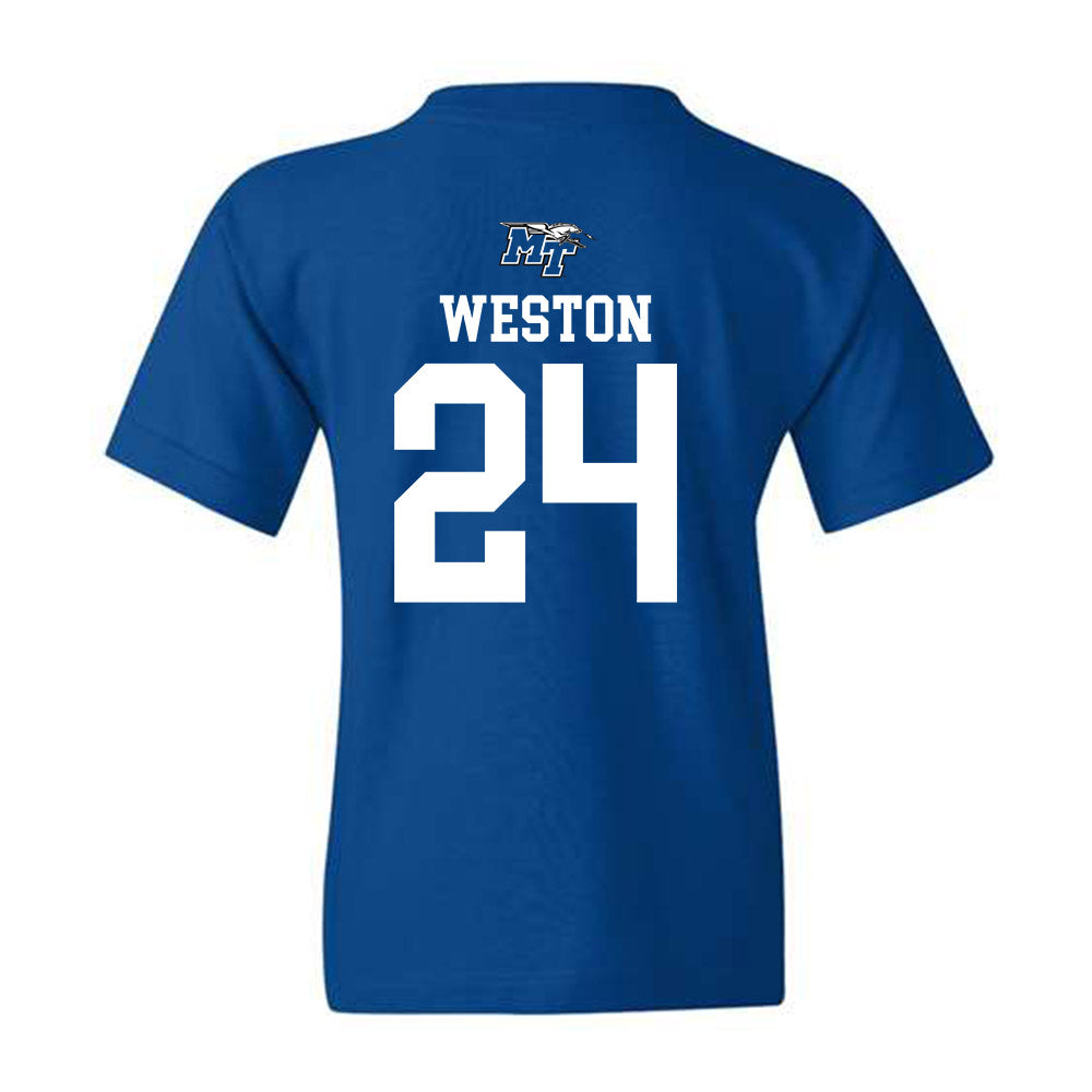 MTSU - NCAA Men's Basketball : Cam Weston - Youth T-Shirt