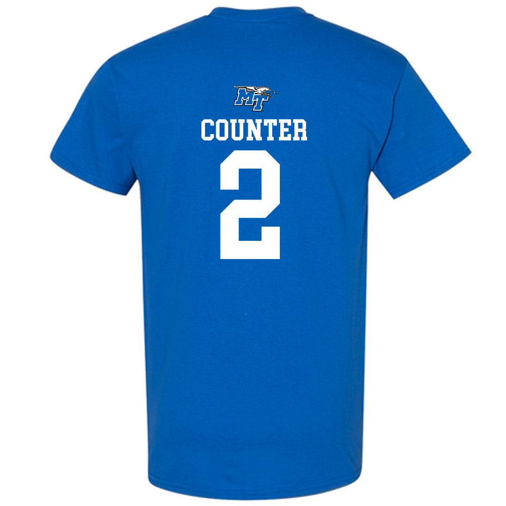 MTSU - NCAA Men's Basketball : Jlynn Counter - Replica Shersey T-Shirt-1