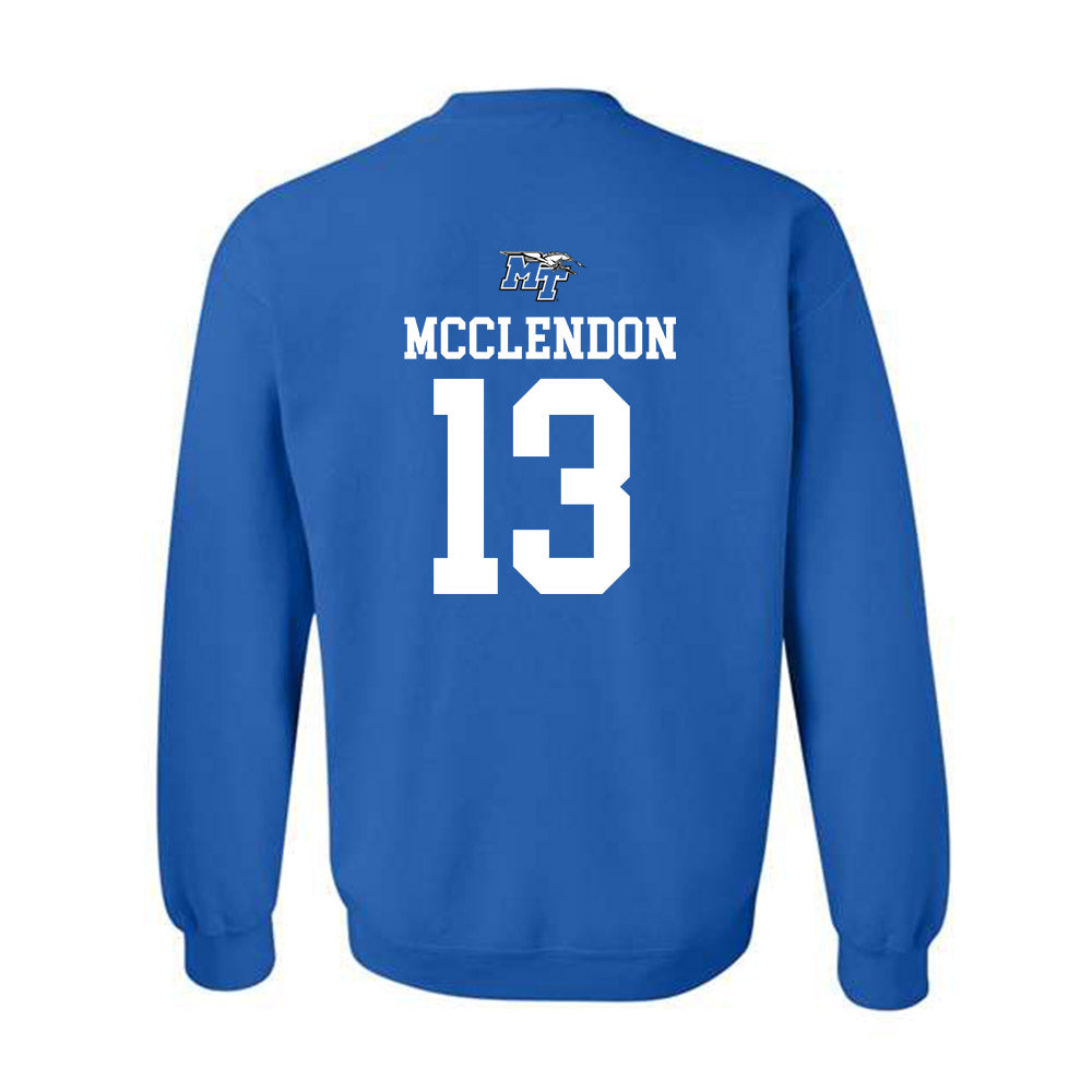 MTSU - NCAA Women's Basketball : Jenna McClendon - Replica Shersey Crewneck Sweatshirt-1