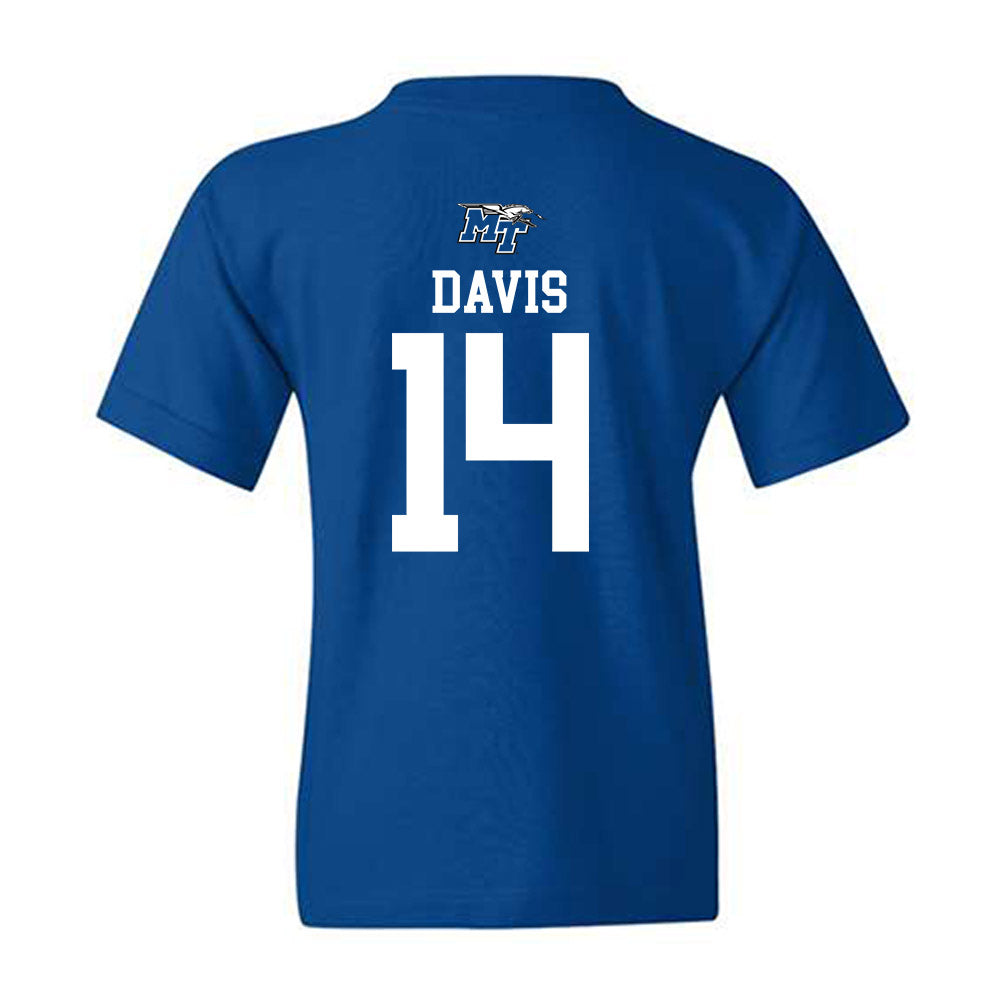 MTSU - NCAA Women's Basketball : Savannah Davis - Replica Shersey Youth T-Shirt-1