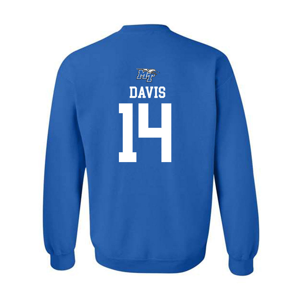 MTSU - NCAA Women's Basketball : Savannah Davis - Replica Shersey Crewneck Sweatshirt-1