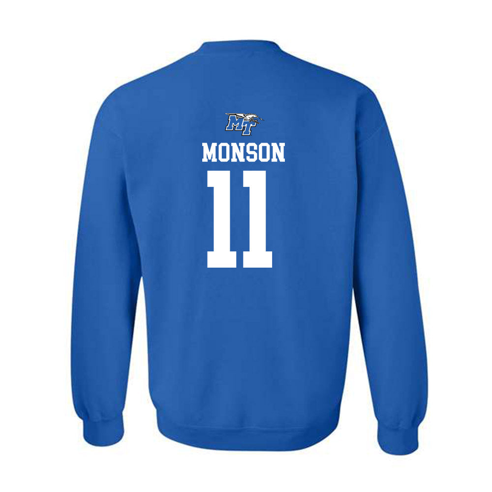 MTSU - NCAA Women's Basketball : Emily Monson - Replica Shersey Crewneck Sweatshirt