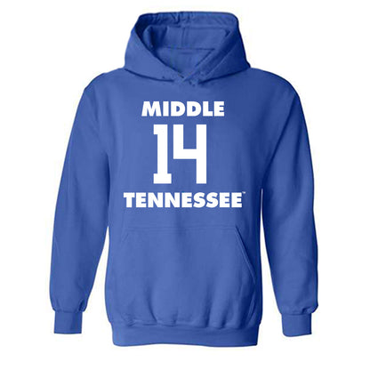 MTSU - NCAA Women's Basketball : Savannah Davis - Replica Shersey Hooded Sweatshirt-0