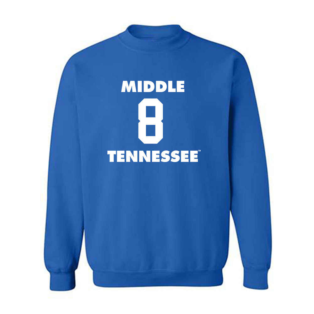 MTSU - NCAA Men's Basketball : Jax Howard - Replica Shersey Crewneck Sweatshirt-0
