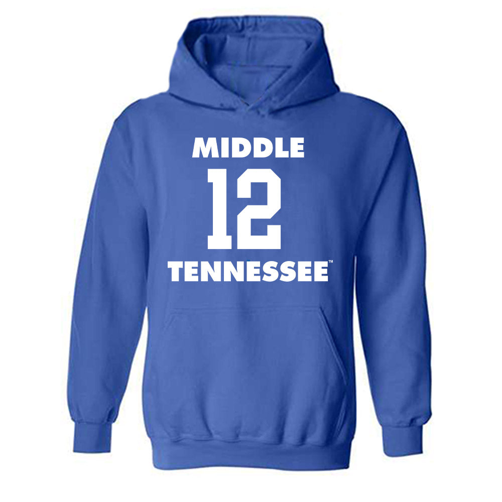 MTSU - NCAA Men's Basketball : Brandon Oloumou - Replica Shersey Hooded Sweatshirt-0