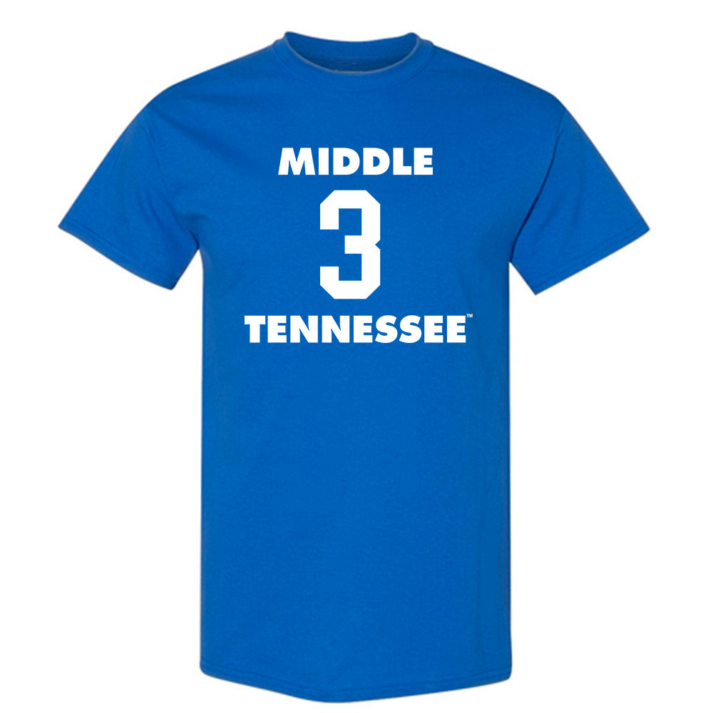 MTSU - NCAA Men's Basketball : Luka Jovanovic - Replica Shersey T-Shirt-0