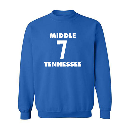 MTSU - NCAA Men's Basketball : Charvez Ambrose - Replica Shersey Crewneck Sweatshirt-0