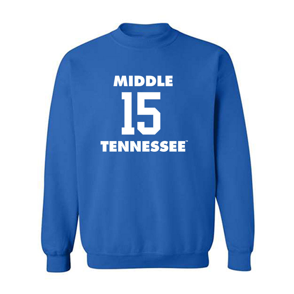 MTSU - NCAA Women's Basketball : Nicole Dominguez - Replica Shersey Crewneck Sweatshirt-0