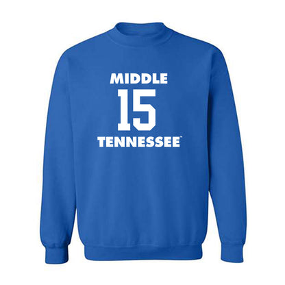 MTSU - NCAA Women's Basketball : Nicole Dominguez - Replica Shersey Crewneck Sweatshirt-0