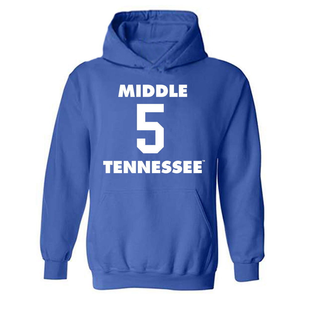 MTSU - NCAA Men's Basketball : Jarred Hall - Replica Shersey Hooded Sweatshirt