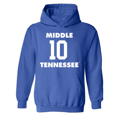 MTSU - NCAA Women's Basketball : Kirston Verhulst - Replica Shersey Hooded Sweatshirt-0