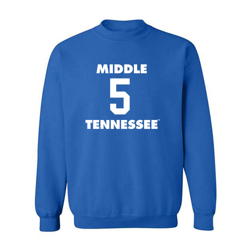 MTSU - NCAA Men's Basketball : Jarred Hall - Replica Shersey Crewneck Sweatshirt